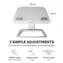 Fellowes Hana LT Laptop Stand - White thumbnail 4