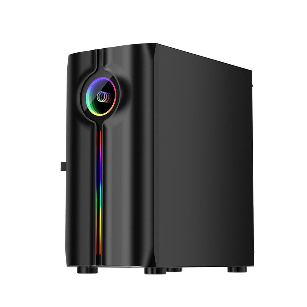 1st Player IS3-BK ARGB Tempered Glass Mid Tower Gaming Case - Black - Image 3