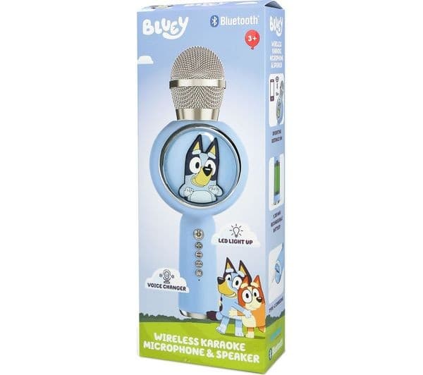 OTL Technologies Bluey PopSing LED Light-Up Wireless Karaoke Microphone with Speaker (BL1209) - Image 3