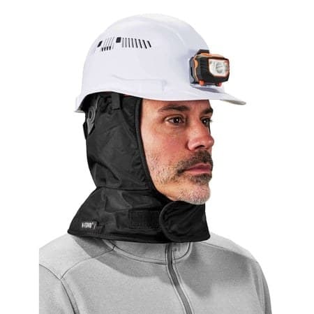 Ergodyne N-Ferno 6842 2-Layer Winter Hard Hat Liner, Shoulder Length - Black - Image 4