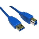 Cables Direct USB3-801BL 1m USB 3.0 Type A to Type B Cable in Blue thumbnail 3
