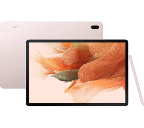 Samsung Galaxy Tab S7 FE 12.4-inch 5G 64GB 4GB RAM Tablet with S Pen - Mystic Pink - Image 1