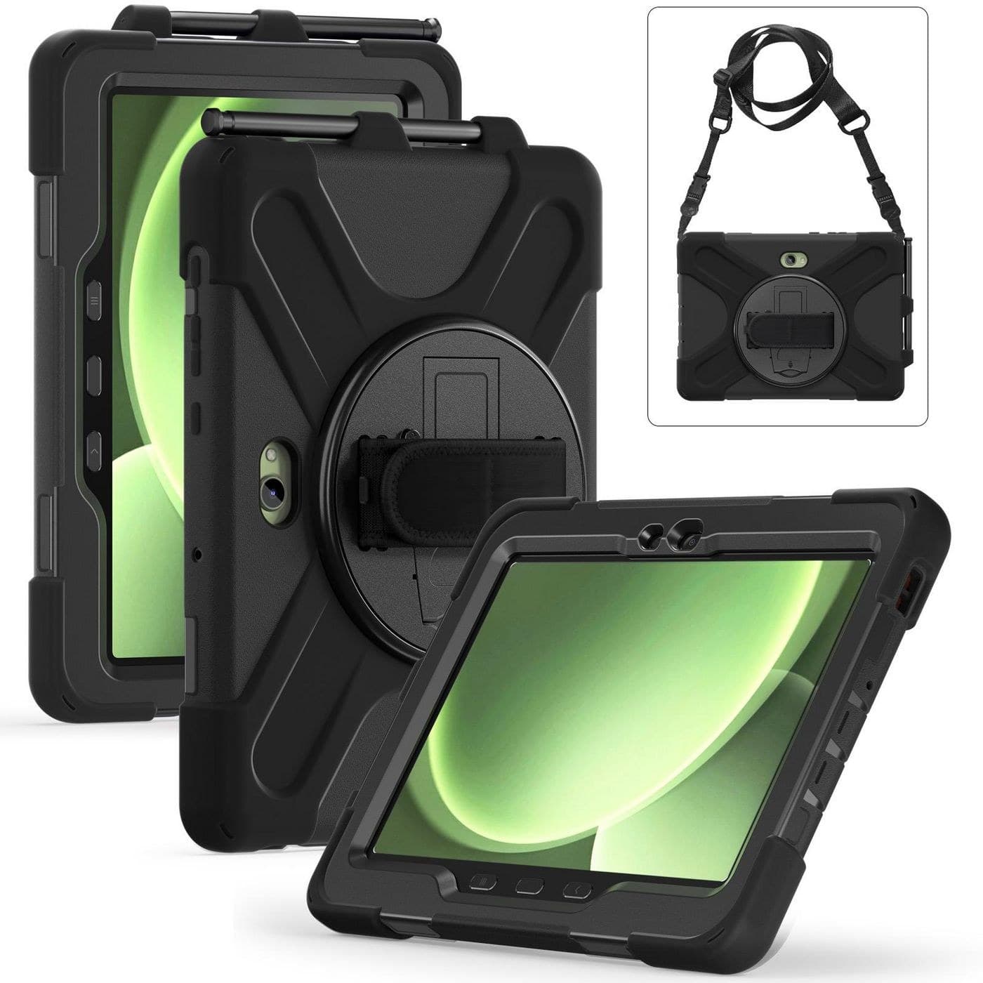 eSTUFF AUSTIN Defender Case for Samsung Galaxy Tab Active5 Pro/Active4 Pro/Active Pro - Black (ES681864-BULK)