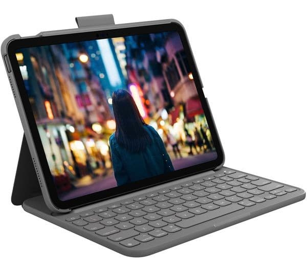 Logitech Slim Folio Keyboard Case for iPad (10th gen & A16) - Graphite