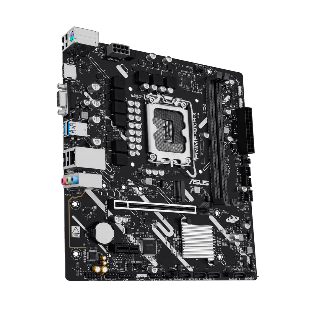 ASUS PRIME H810M-K Intel H810 LGA 1851 (Socket V1) DDR5 Micro-ATX Motherboard - Image 3