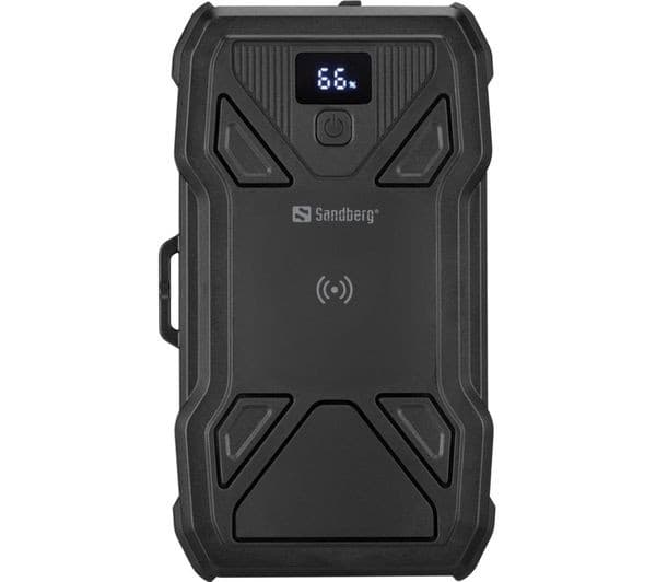 SANDBERG 10000 mAh Portable 5-Panel Solar Power Bank - Black - Image 1