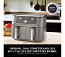 Ninja MAX 6-in-1 Dual Zone DZ400UK Air Fryer Gun Metal Grey thumbnail 2
