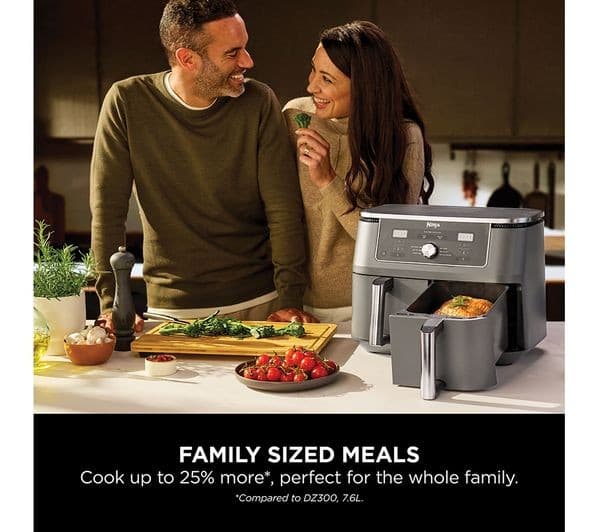 Ninja MAX 6-in-1 Dual Zone DZ400UK Air Fryer Gun Metal Grey - Image 7