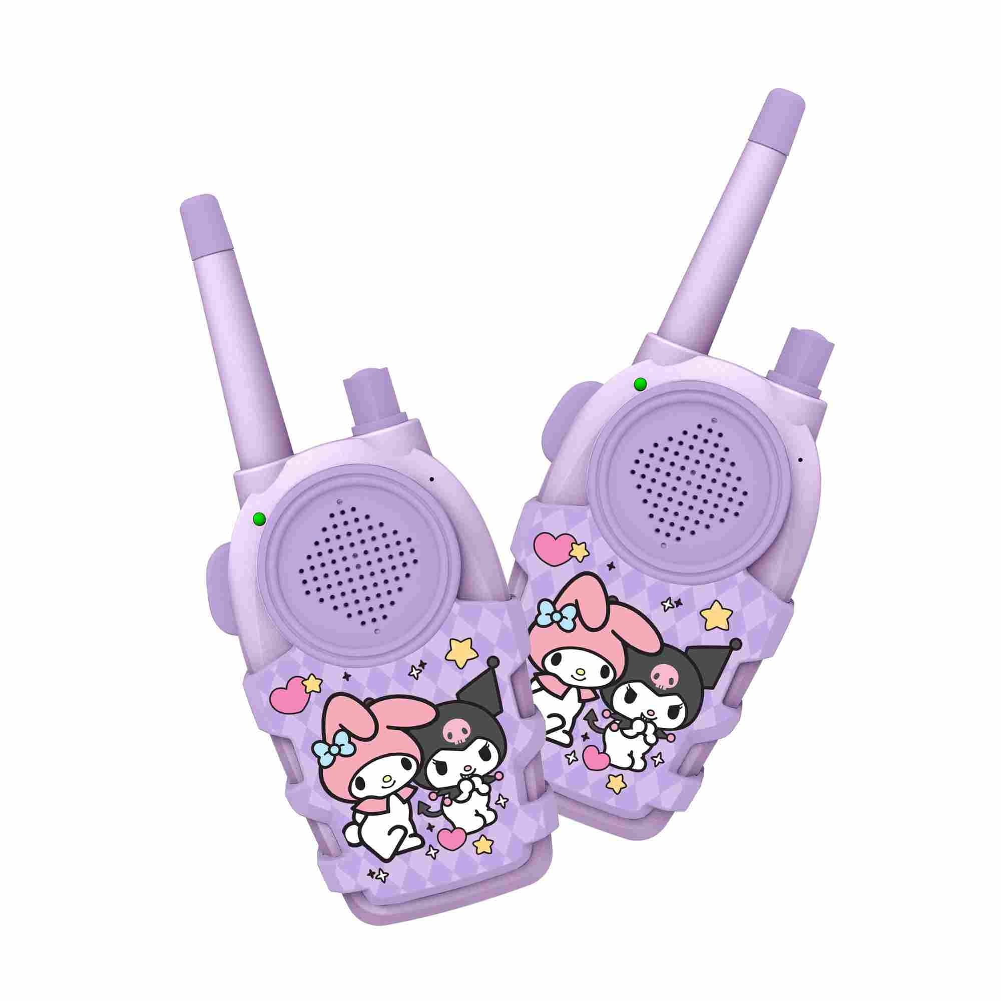 Hello Kitty & Friends Kuromi & My Melody Walkie Talkie Set - 2 Units, 150m Range