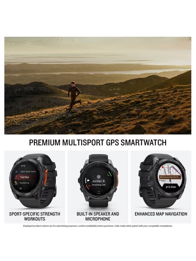 Garmin Fenix 8 51mm Smartwatch Sapphire AMOLED Carbon Gray - Image 2