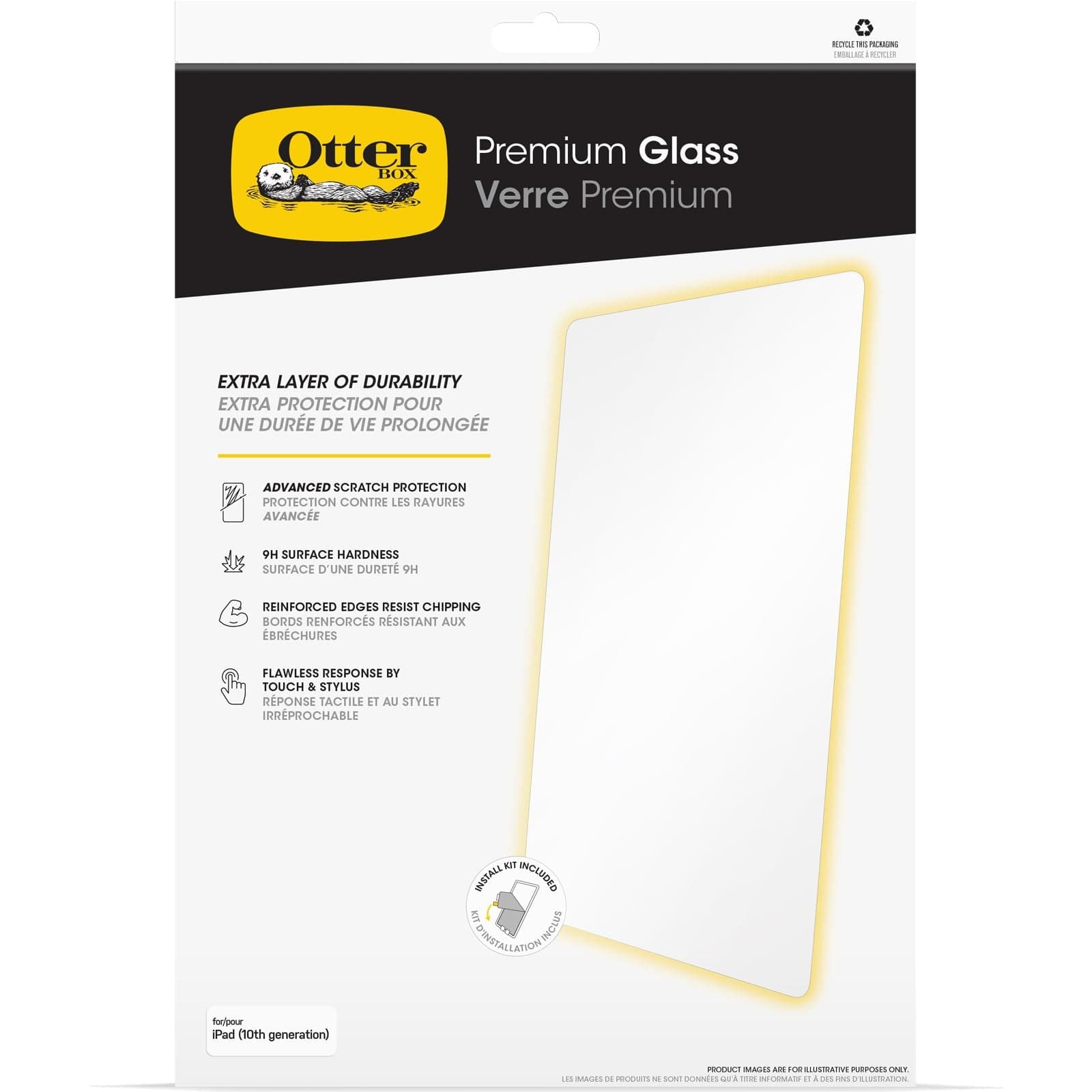 OtterBox Premium Glass Antimicrobial Screen Protector for iPad (A16) 11th/10th Generation - No Retail Packaging