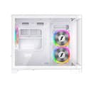1st Player UV6 Tempered Glass Micro ATX Gaming Case - White with 3 RGB Fans thumbnail 3