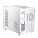 1st Player UV6 Tempered Glass Micro ATX Gaming Case - White with 3 RGB Fans thumbnail 6