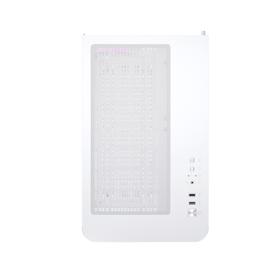 1st Player UV6 Tempered Glass Micro ATX Gaming Case - White with 3 RGB Fans - Image 7