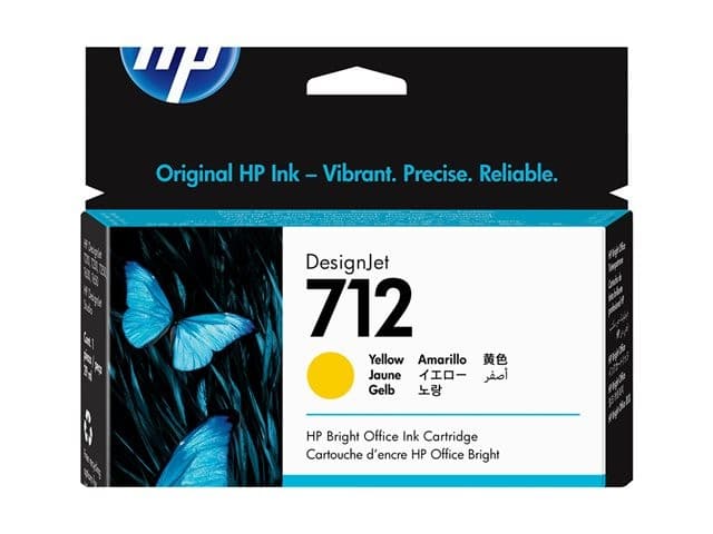 HP 712 29-ml DesignJet Ink Cartridge - Yellow - Image 3