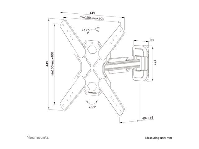 Neomounts WL40S-840BL14 TV Mount Black - Image 10