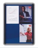 Nobo Premium Plus Lockable Felt Notice Board 9xA4 709 x 970mm - Blue (1902556) thumbnail 1