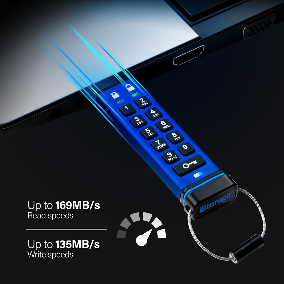 iStorage datAshur PRO USB 3.2 Encrypted Flash Drive - 4GB - Image 4