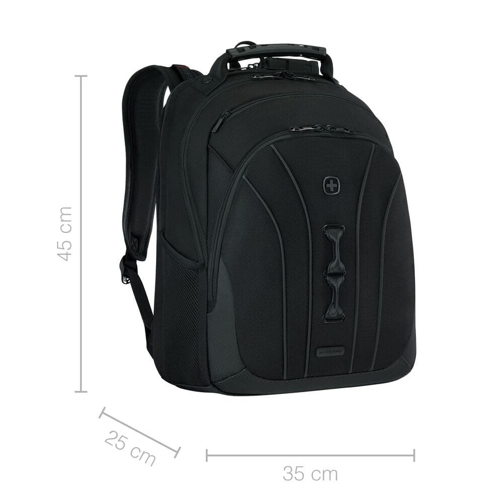 Wenger Legacy Black Series Laptop Backpack with Tablet Pocket for 16 Inch Laptops, 24L - Black (653629) - Image 4