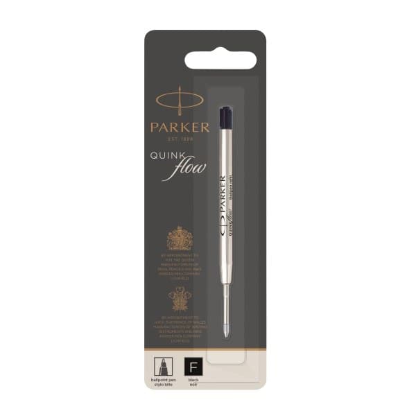 Parker® Ballpoint Pen Refill, Fine Point, 0.7 mm, Black