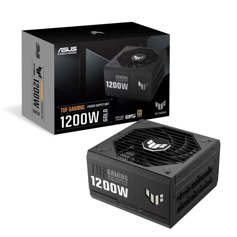 ASUS TUF Gaming 1200W Gold 80 PLUS Gold Fully Modular 20+4 pin ATX Power Supply Unit - Black - 90YE00S0-B0NA00