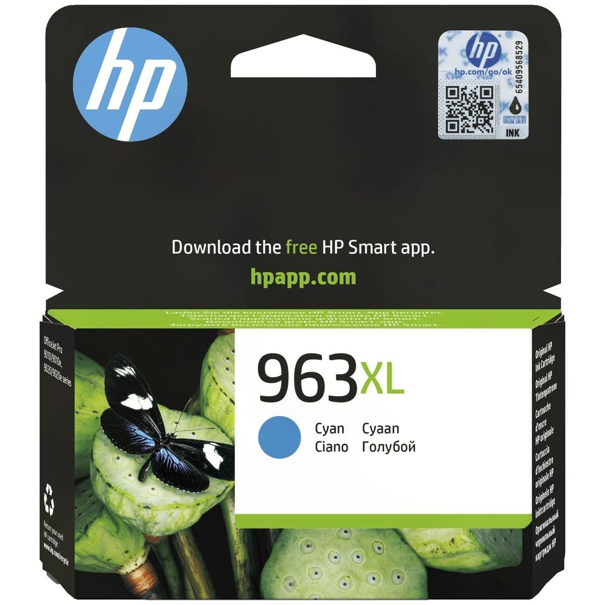 HP 963XL High Yield Original Ink Cartridge - Cyan