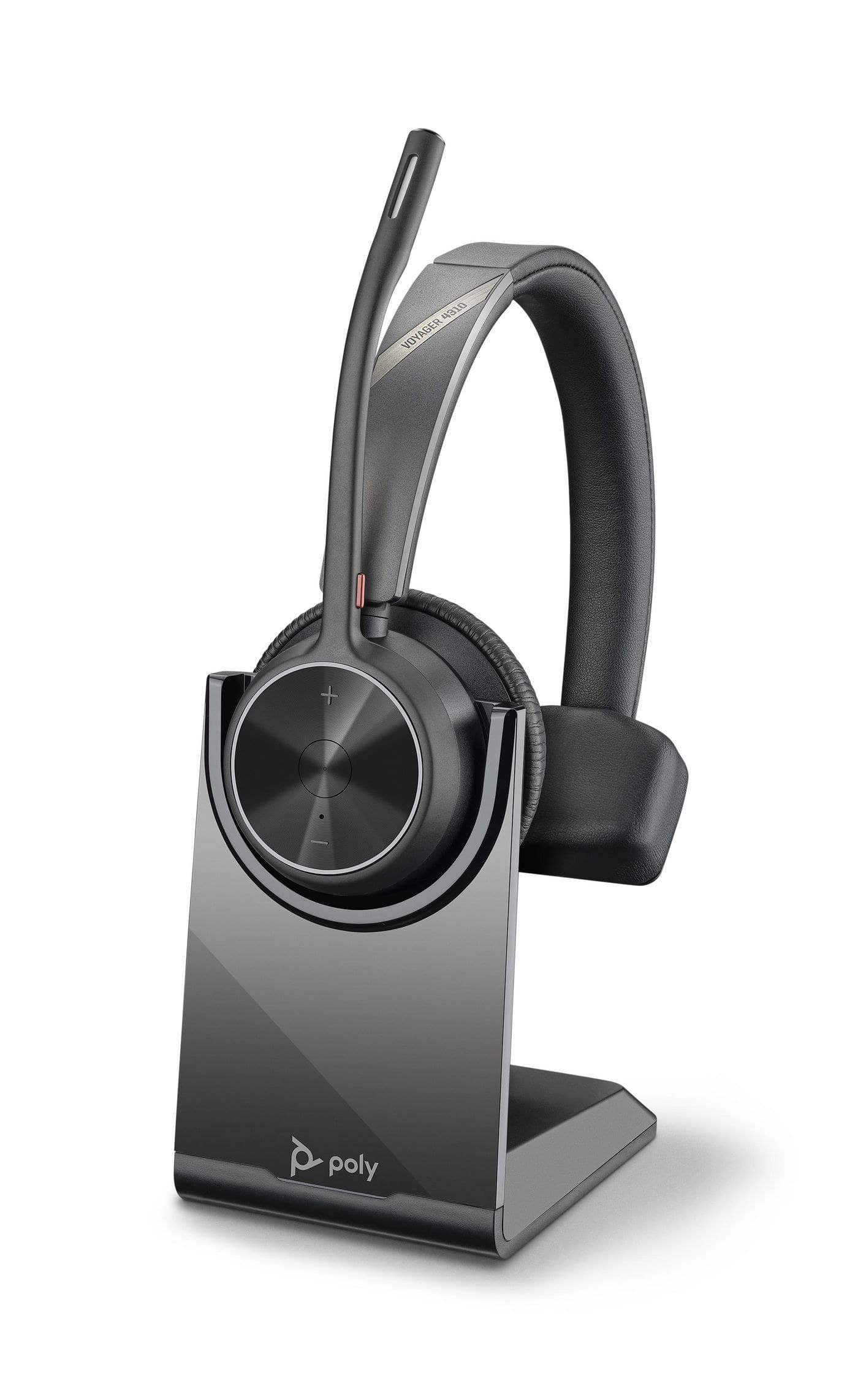 Poly Voyager 4310 UC Mono Wireless Bluetooth Headset with BT700 USB-A Adapter & Charging Stand, Black (77Y92AA)