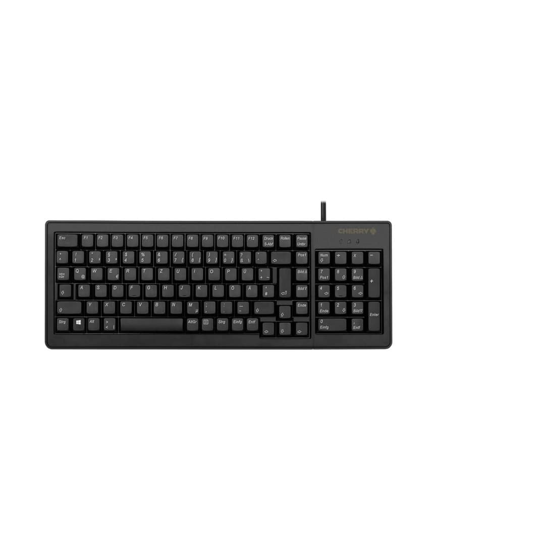 CHERRY G84-5200 XS Compact Keyboard with Numpad - UK Layout - Black - Image 1