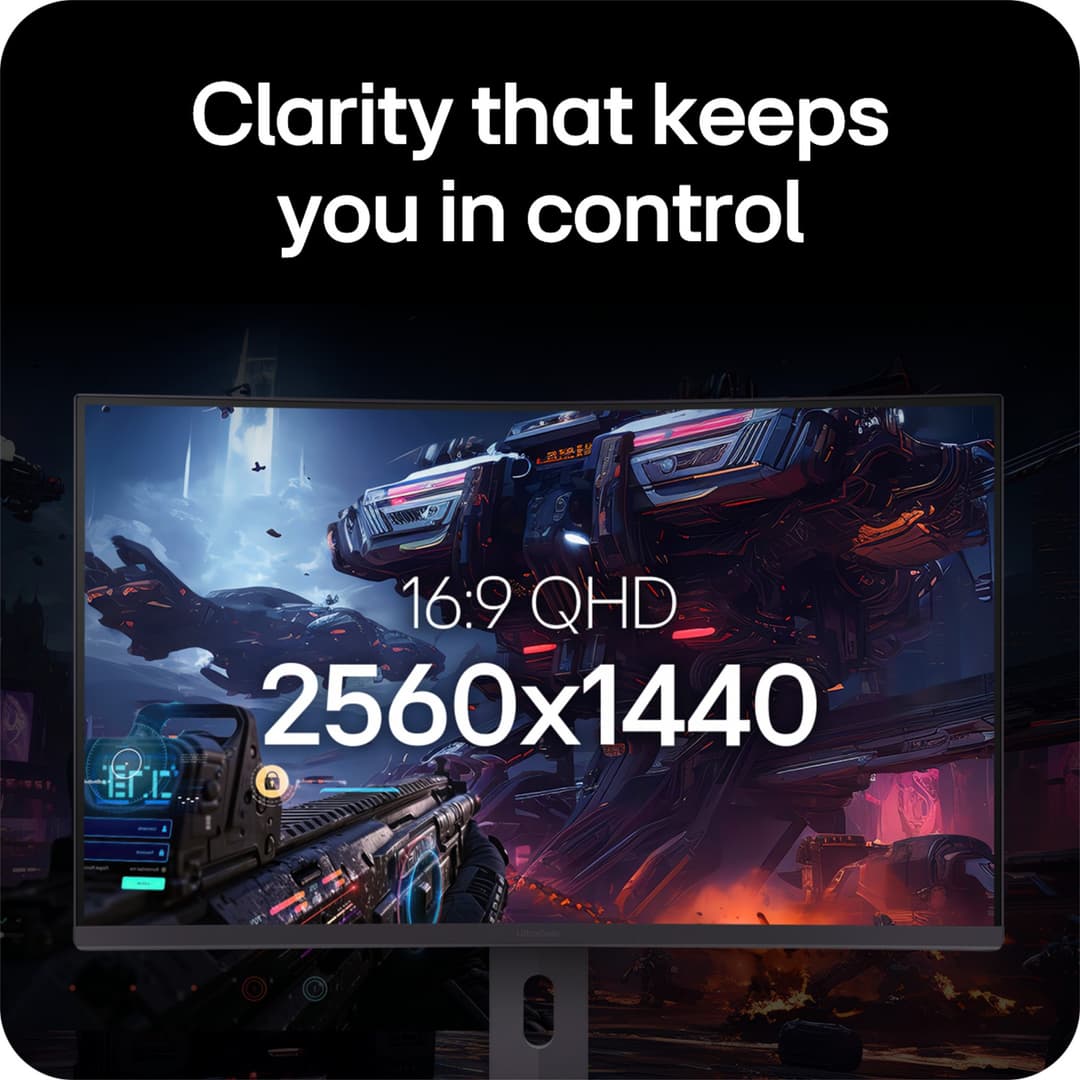 LG UltraGear 32G600A-B 31.5" Quad HD VA 180Hz 1ms AMD FreeSync HDR10 Curved Gaming Monitor - Image 8