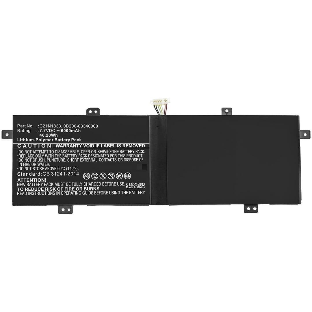 CoreParts MBXAS-BA0242 Replacement Laptop Battery for Asus BX431FA/BX431FB/K431FA/K431FL/S431FA/S431FL, 7.7V 6000mAh 46.2Wh Li-Pol, Black - Image 1