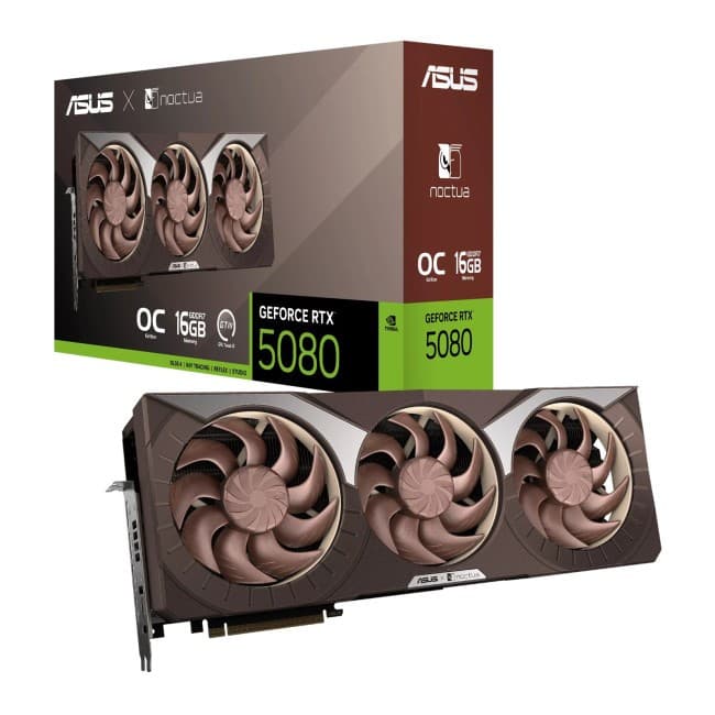 ASUS GeForce RTX 5080 16 GB GDDR7 Noctua OC Edition Graphics Card (RTX5080-O16G-NOCTUA)