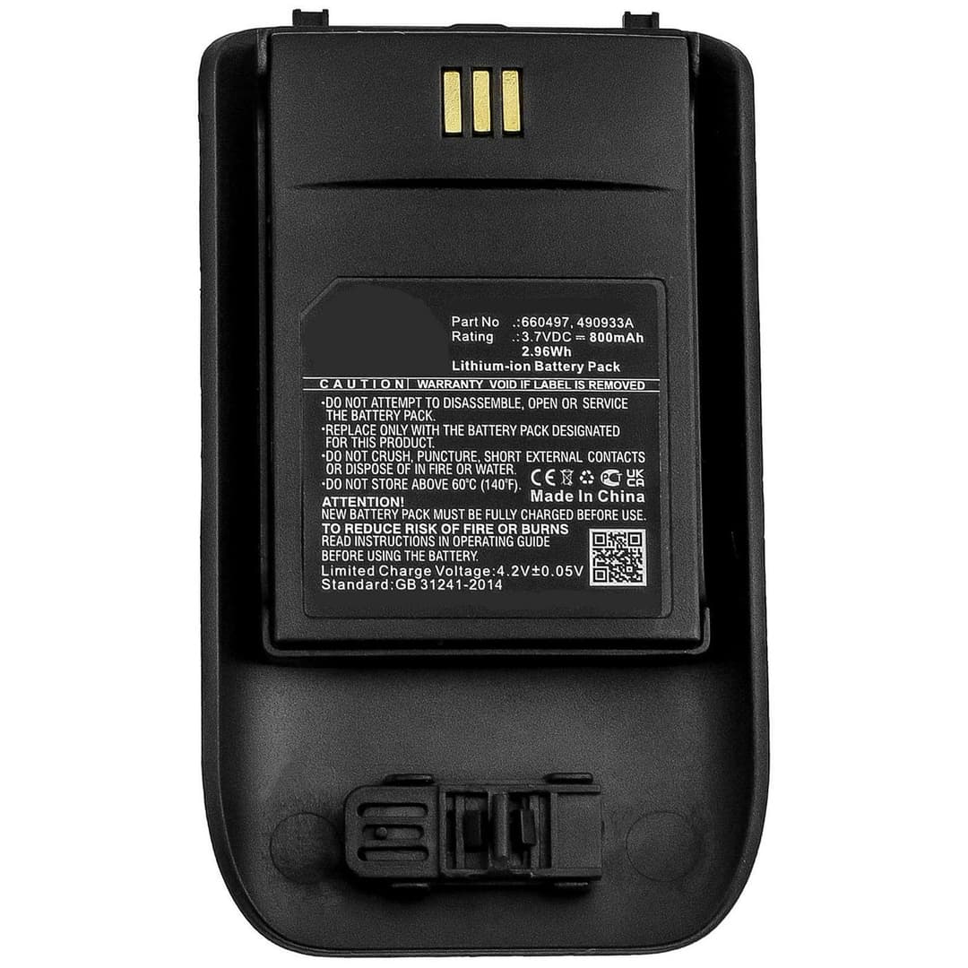 CoreParts MBXCP-BA248 Replacement Battery for Ascom / Mitel D63, DECT 3735, DH7, 5614 Cordless Phones — 2.96Wh 3.7V 800mAh - Image 1