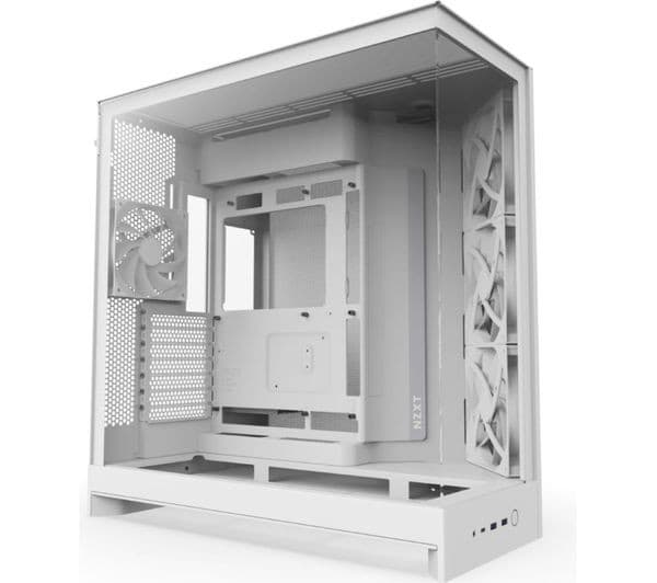 NZXT H9 FLOW ATX Mid-Tower PC Case White - Image 4