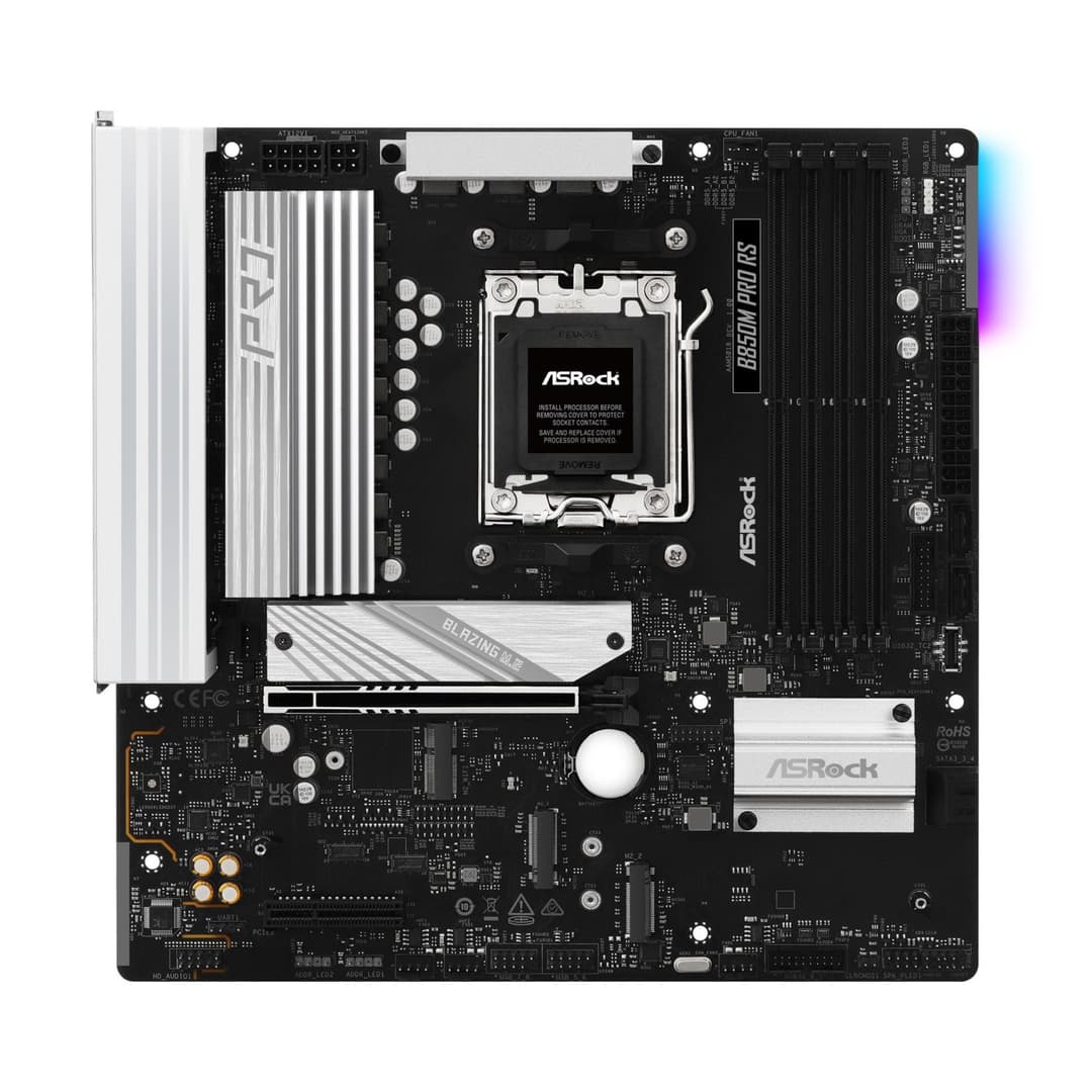 Asrock B850M PRO RS AMD B850 DDR5 Micro-ATX Socket AM5 Motherboard - Image 2