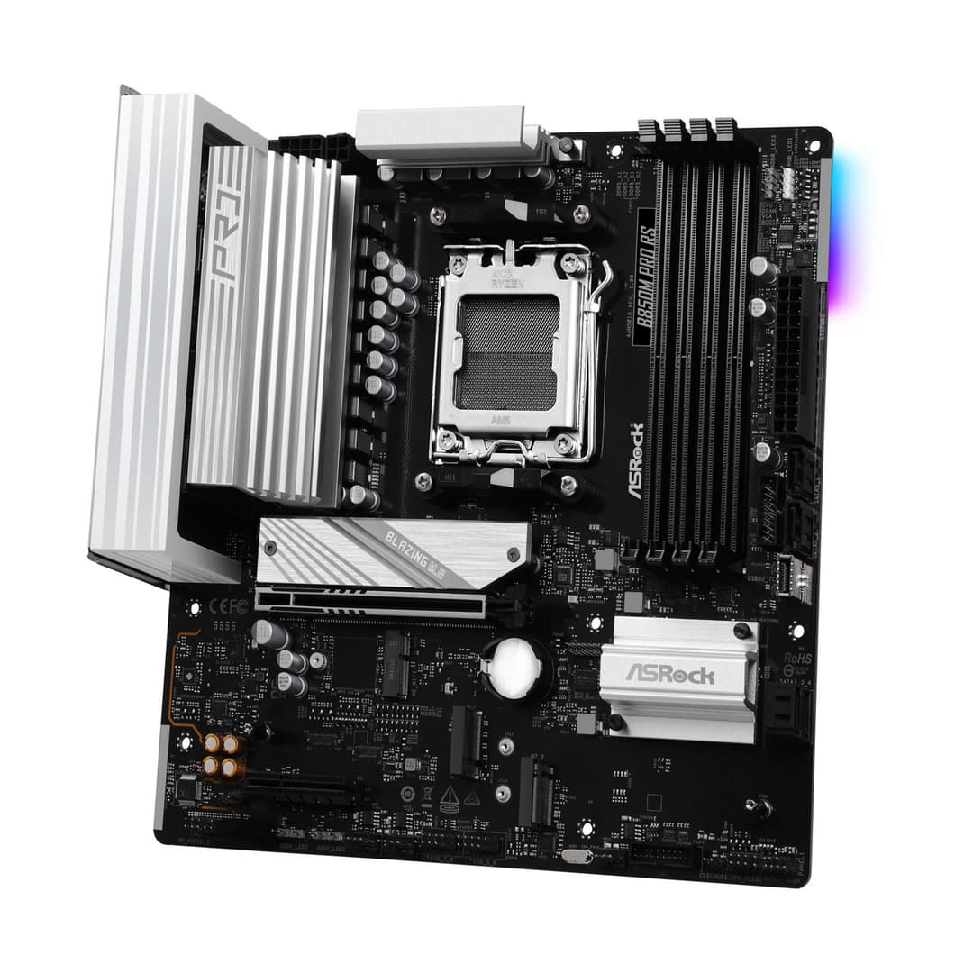 Asrock B850M PRO RS AMD B850 DDR5 Micro-ATX Socket AM5 Motherboard - Image 4