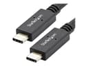 StarTech.com USB C Cable - 3 ft / 1m - with Power Delivery (USB PD) - Power Pass Through Charging - USB to USB Cord (USB31C5C1M) - USB-C cable - USB-C to USB-C - 1 m thumbnail 1