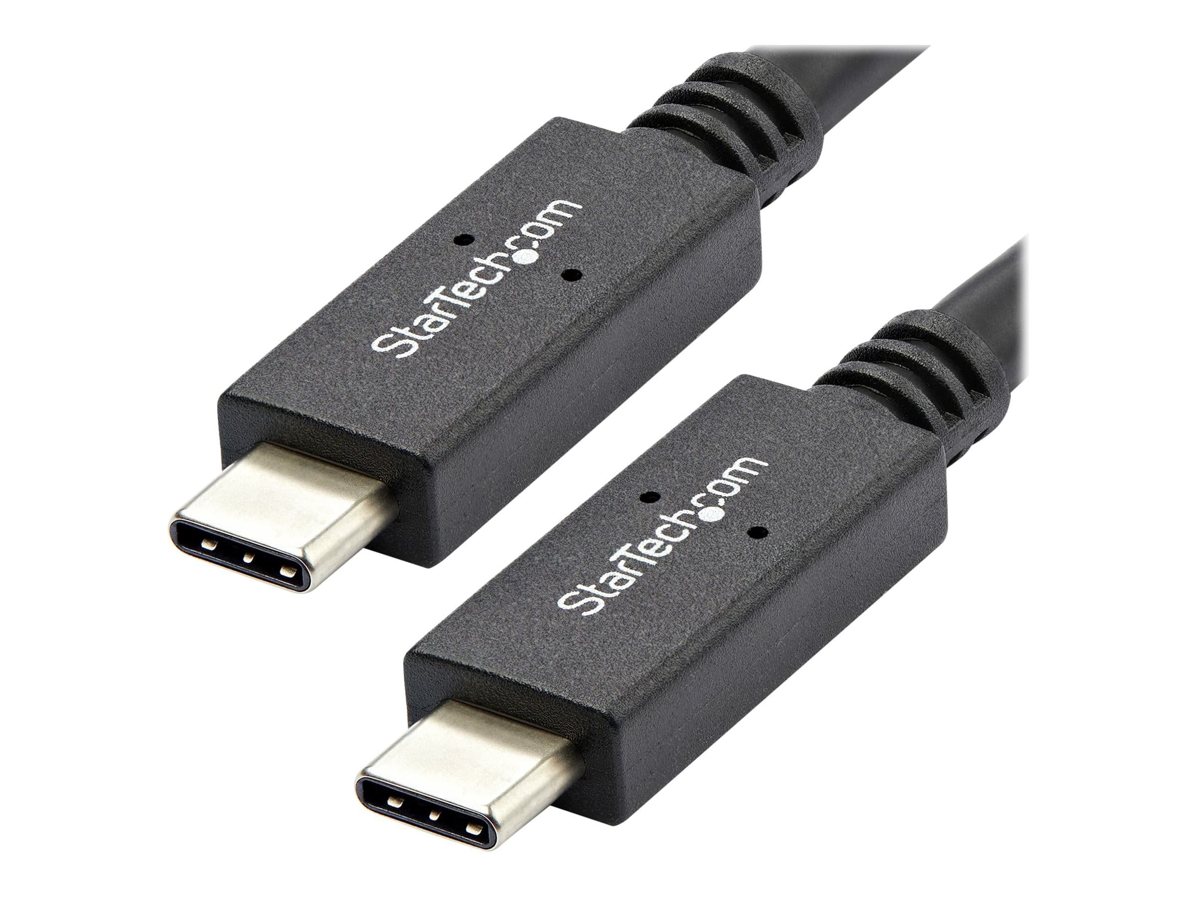StarTech.com USB C Cable - 3 ft / 1m - with Power Delivery (USB PD) - Power Pass Through Charging - USB to USB Cord (USB31C5C1M) - USB-C cable - USB-C to USB-C - 1 m