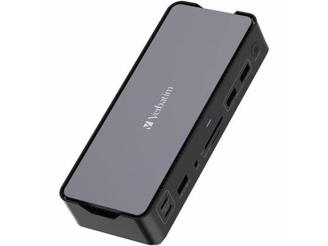 Verbatim USB-C ™Pro Docking Station 15-in-1 - for Speaker  Headset - Charging Capability - Memory Card Reader - SD  microSD - USB Type C - 3 Displays Supported - 8K @ 30Hz  4K - 7680 x 4320  ... - Image 3