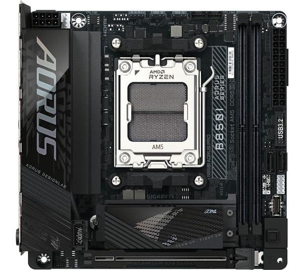 GIGABYTE B850I AORUS PRO AMD B850 AM5 Mini-ITX Motherboard - DDR5, PCIe 5.0, Wi-Fi 7, 2.5GbE - Image 1