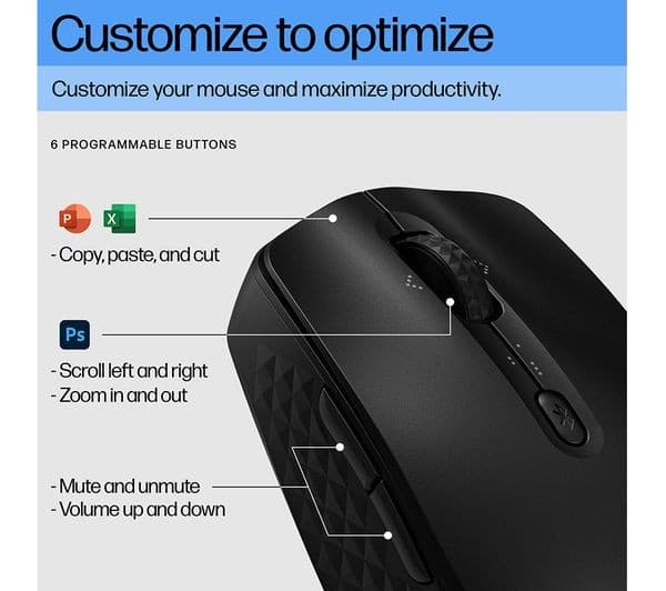 HP 420 Programmable Bluetooth Wireless Optical Mouse Black - Image 3