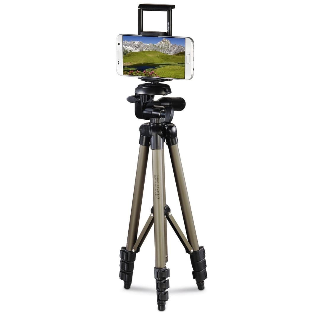 Hama 106-3D Tripod for Smartphone, Tablet & Camera, 106 cm - Champagne - Image 1