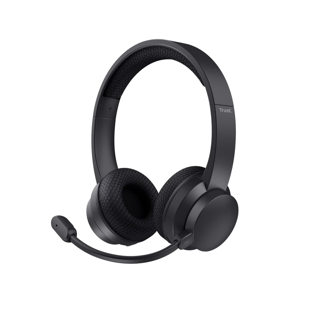 Trust Ayda Headset Wired & Wireless Head-band Calls/Music USB Type-C Bluetooth Black - Image 1