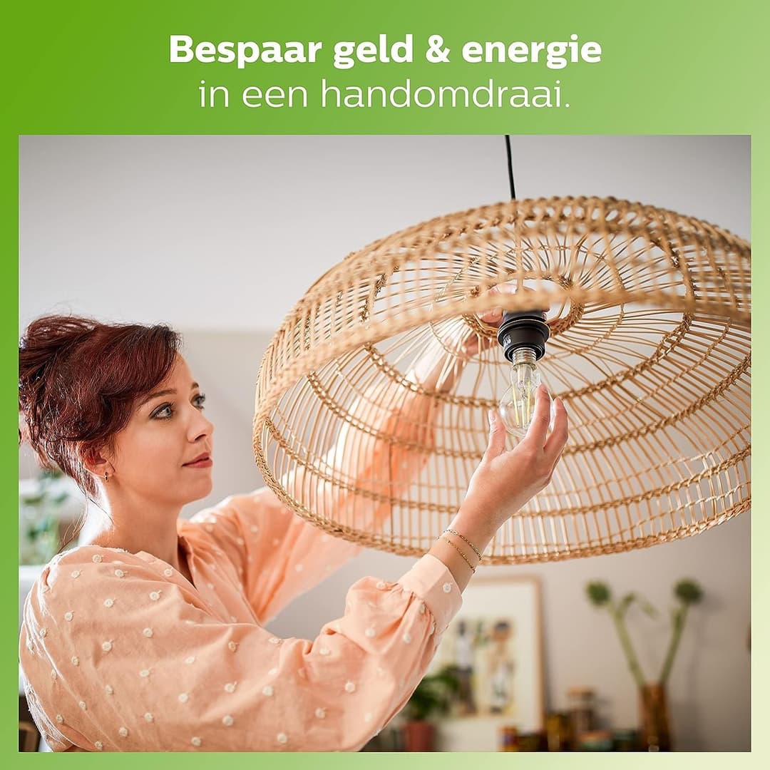 Philips LED Premium Classic Filament A60 Light Bulb 6 Pack - Warm White - Image 4