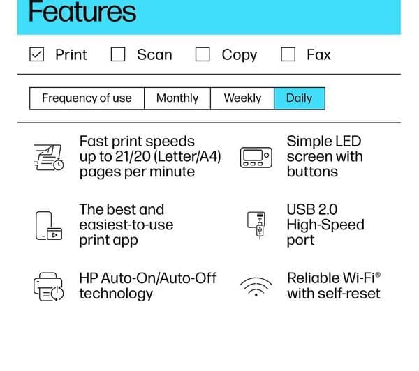 HP LaserJet M110W Monochrome Wireless Laser Printer - Image 7
