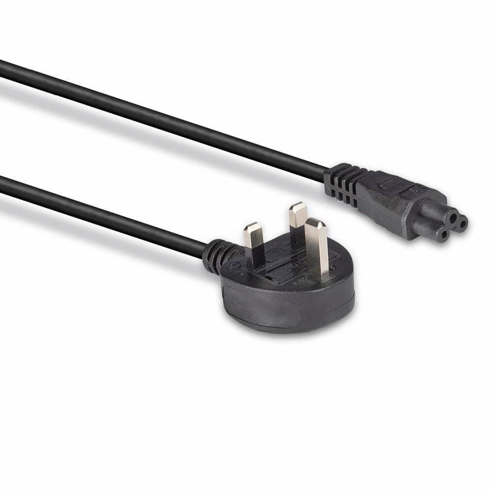 Lindy 1m UK 3-Pin Plug to IEC C5 Cloverleaf Mains Cable, 3A Fused, Black (30460) - Image 3