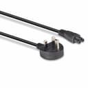 Lindy 1m UK 3-Pin Plug to IEC C5 Cloverleaf Mains Cable, 3A Fused, Black (30460) thumbnail 3