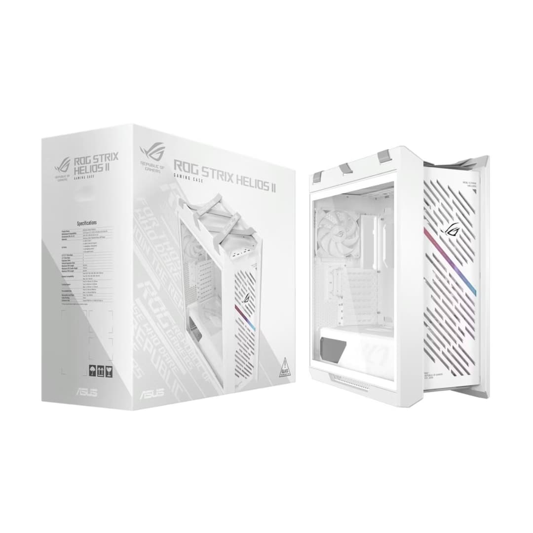 ASUS ROG Strix Helios II Tempered Glass Mid-Tower Gaming PC Case - White - Image 8