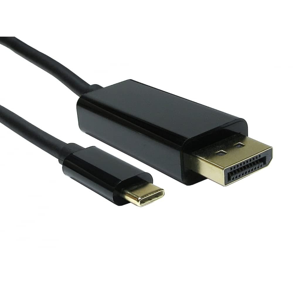 Cables Direct USB-C to DisplayPort Cable 4K 60Hz 1m - Black - Image 1