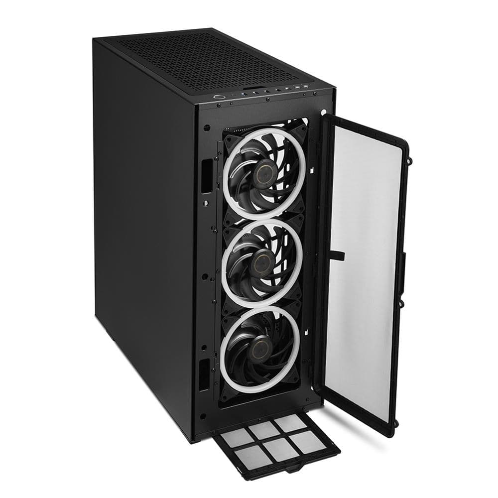 Sharkoon REV300 RGB Tempered Glass Mid Tower ATX Gaming PC Case - Black - Image 4
