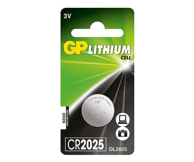 GP CR2025 3V Lithium Button Cell Battery - Single